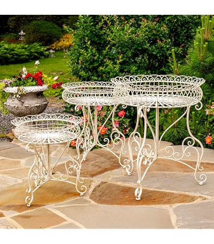 Amazon.com : Zaer Ltd. Metal Garden Cart with Handle and Wheels